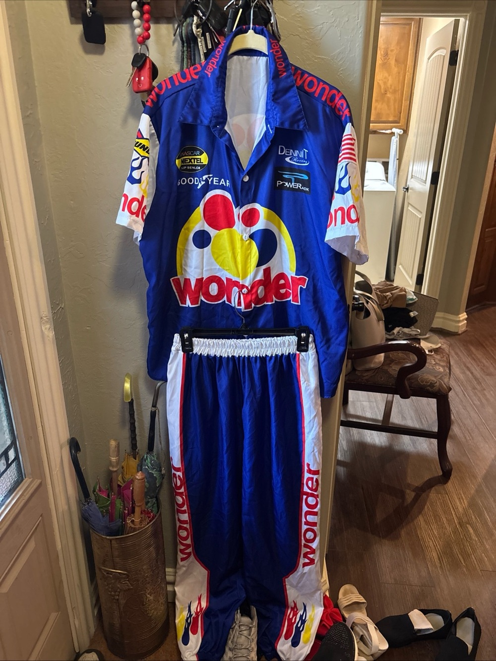 Ricky Bobby Talladega Nights Wonder Bread Costume Adult Large Shirt & Pants